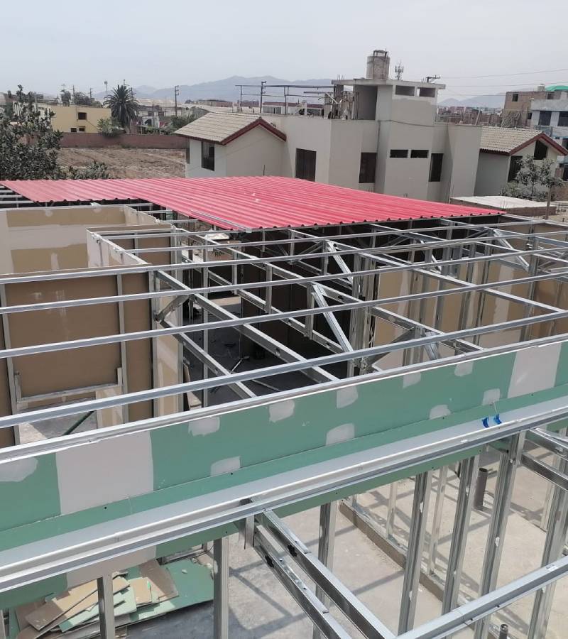 Cielo raso en drywall con luces empotradas en techo