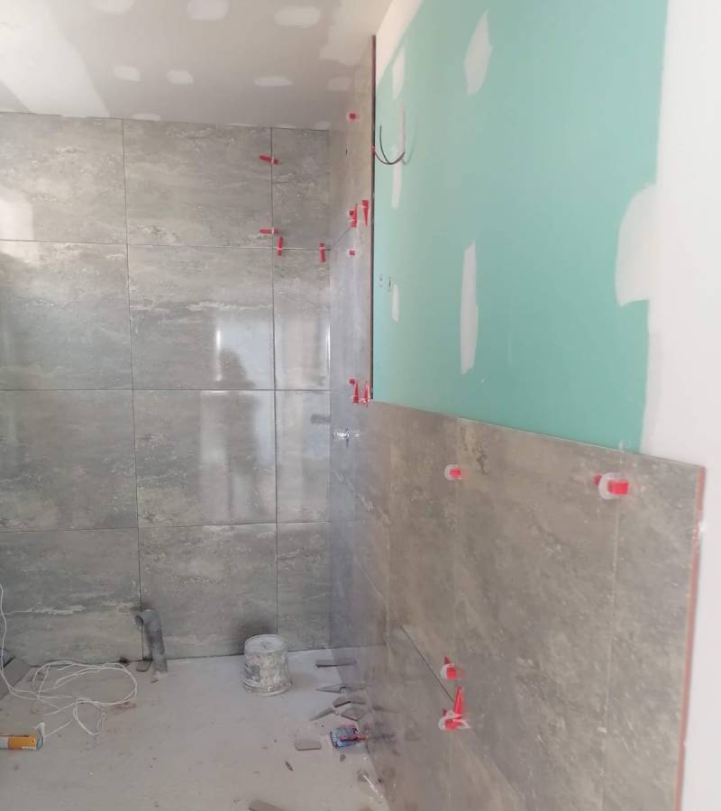 División interior de ambientes en vivienda construida con drywall